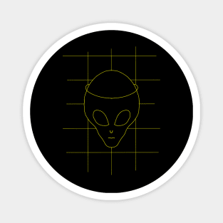 GRID DRAWING Alien Magnet